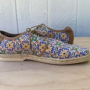 Zuii | Shoes | Zuii Mens Floral And Suede Oxford Shoes Size  display picture 1